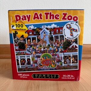 Dowdle 100-Piece Jigsaw Puzzle, “Day At The Zoo”, All 100 Pieces Included